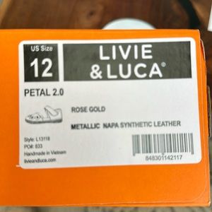 Livie and Luca rose gold petal shoe.